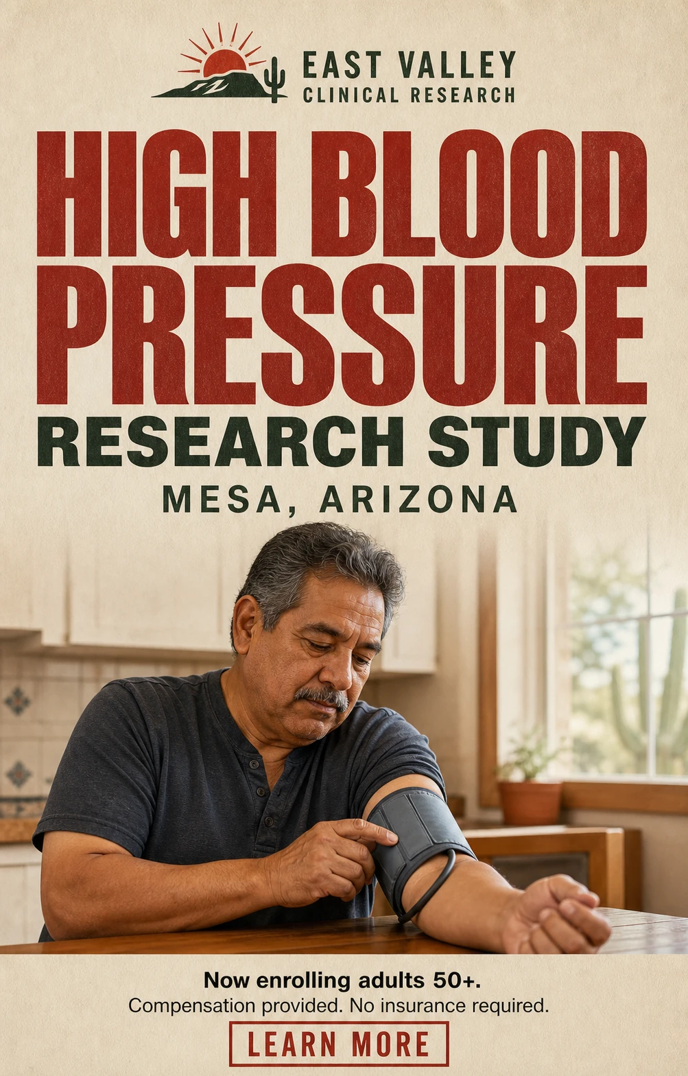 High blood pressure research ad localized for Mesa