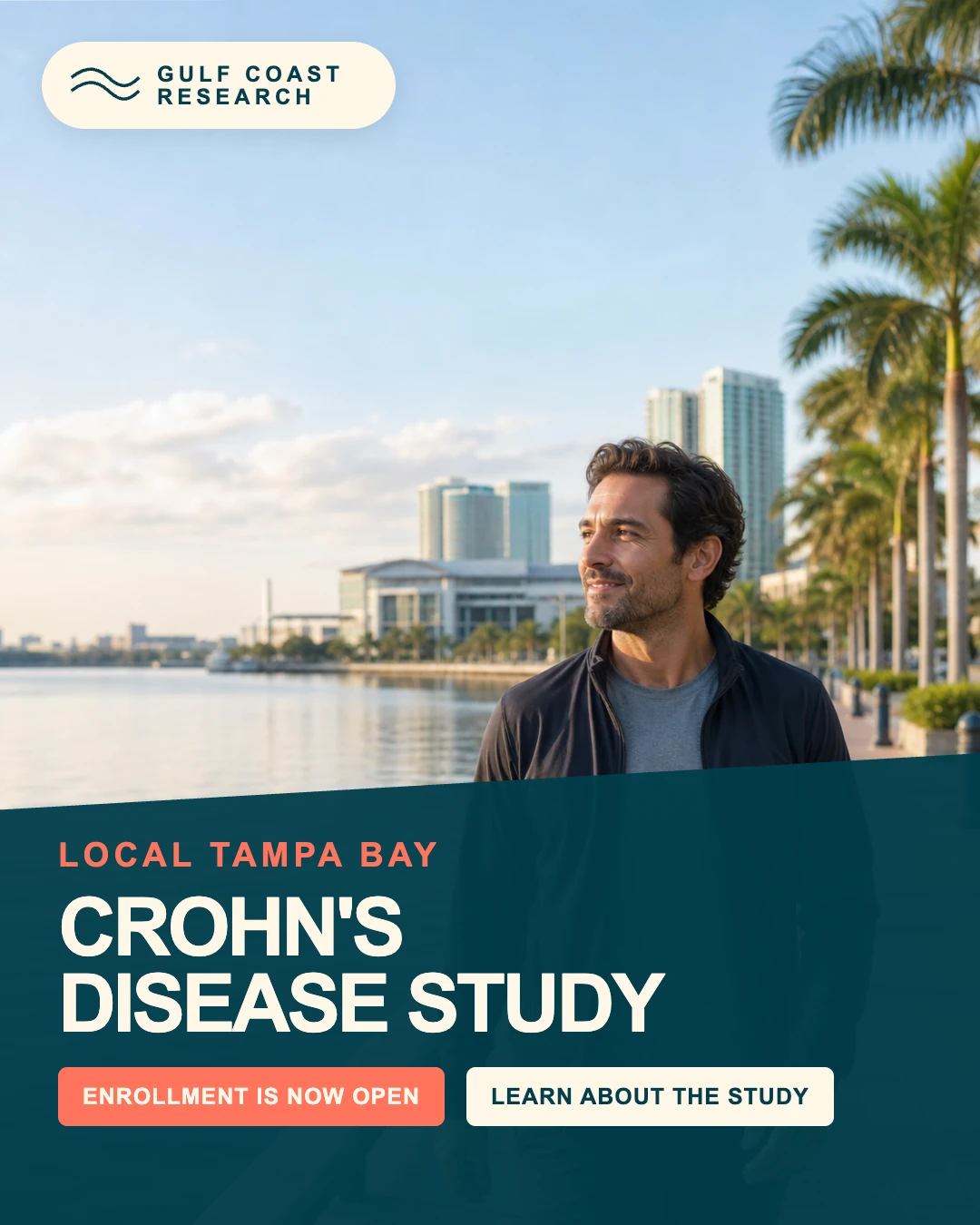 Crohn's disease research ad localized for Tampa Bay