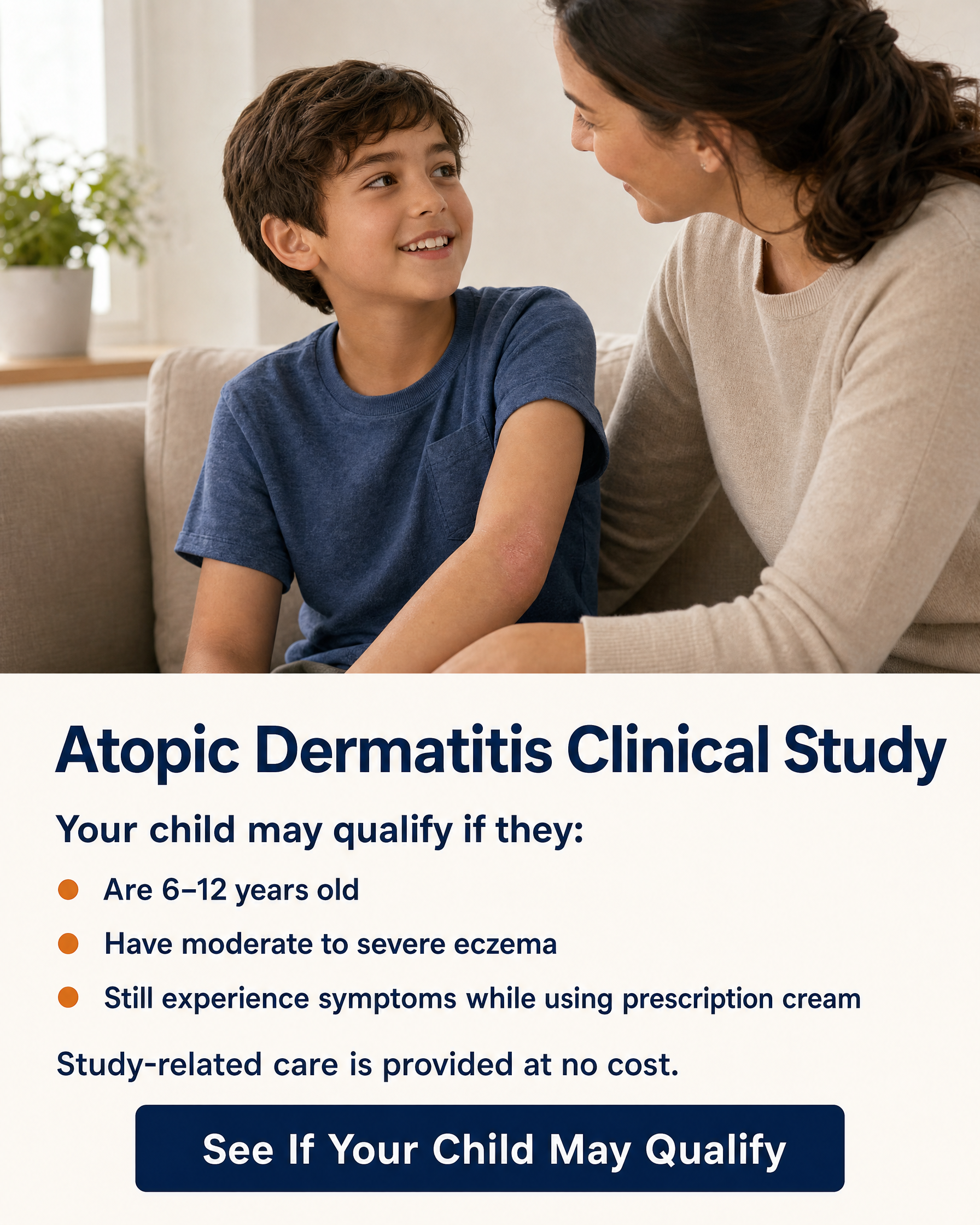 Pediatric atopic dermatitis clinical study ad