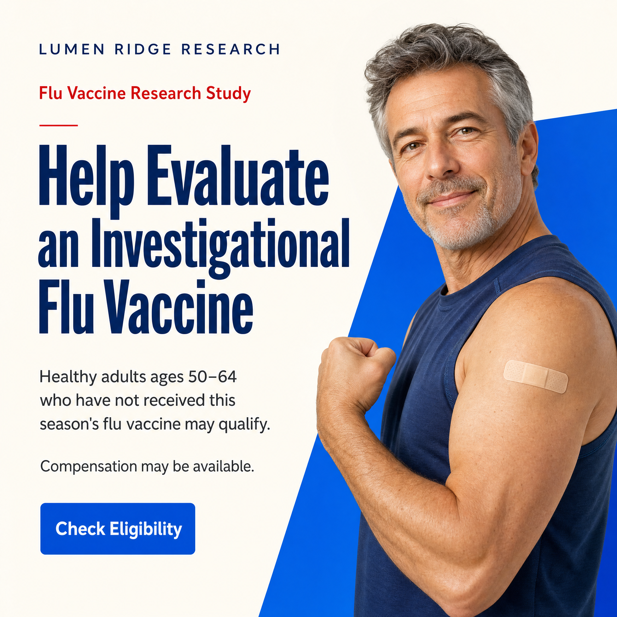 Flu vaccine research study ad