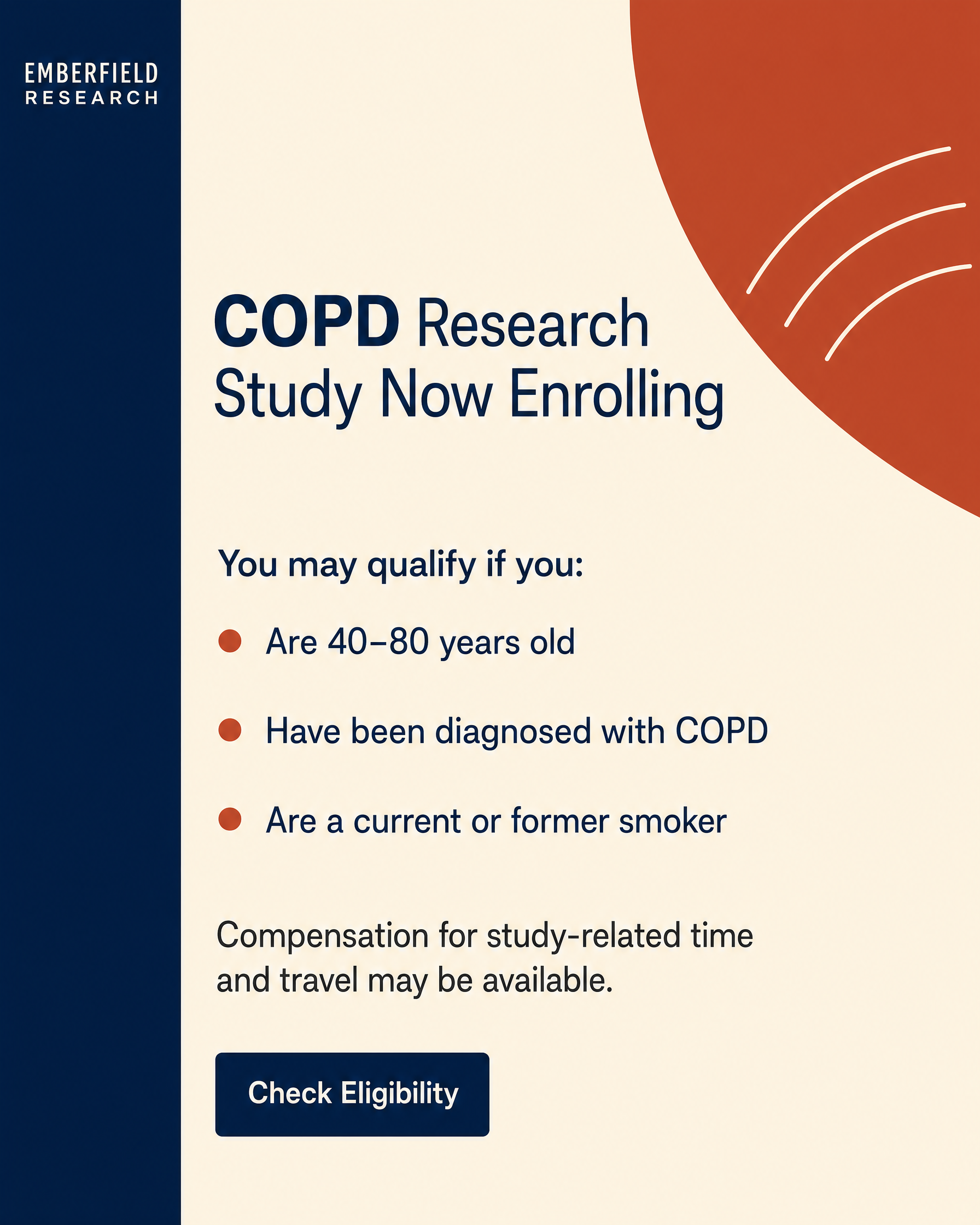 COPD research study eligibility ad