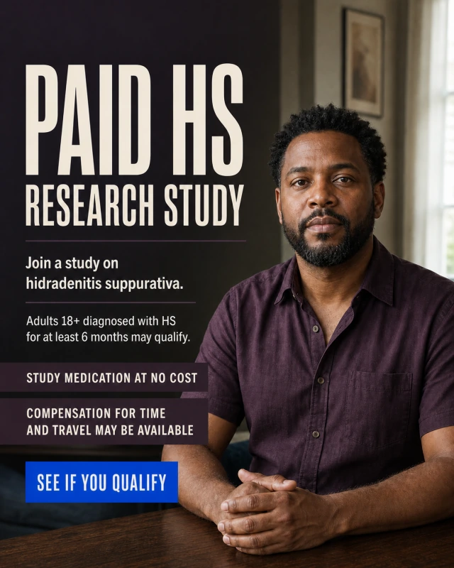 Paid hidradenitis suppurativa clinical research advertisement
