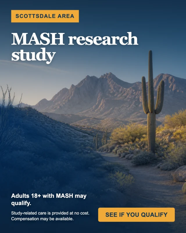 Scottsdale-area MASH research study advertisement