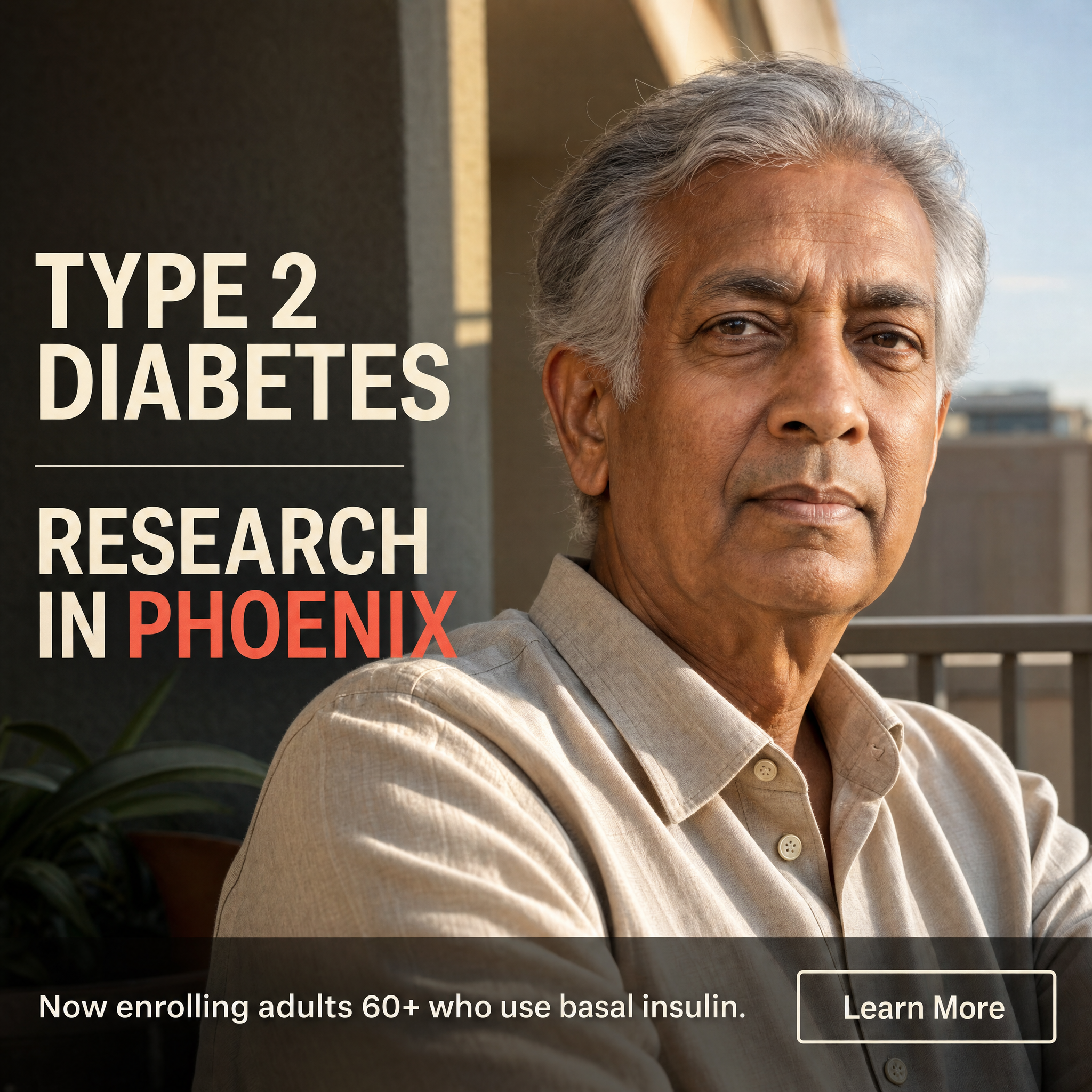 Type 2 diabetes research in Phoenix advertisement