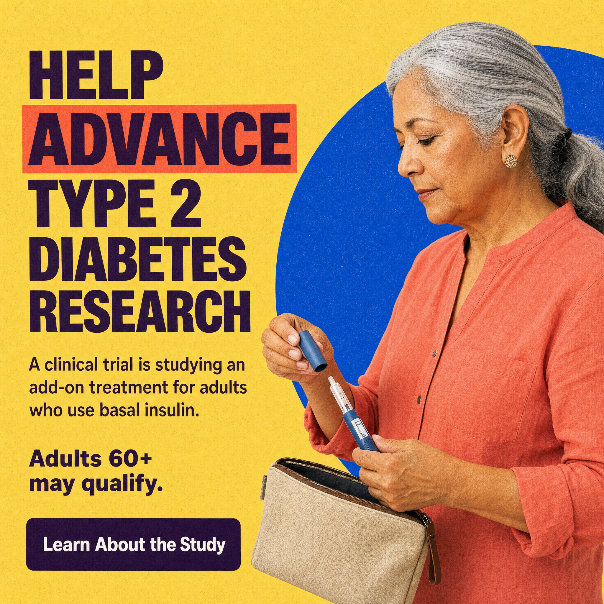 Help advance Type 2 diabetes research advertisement